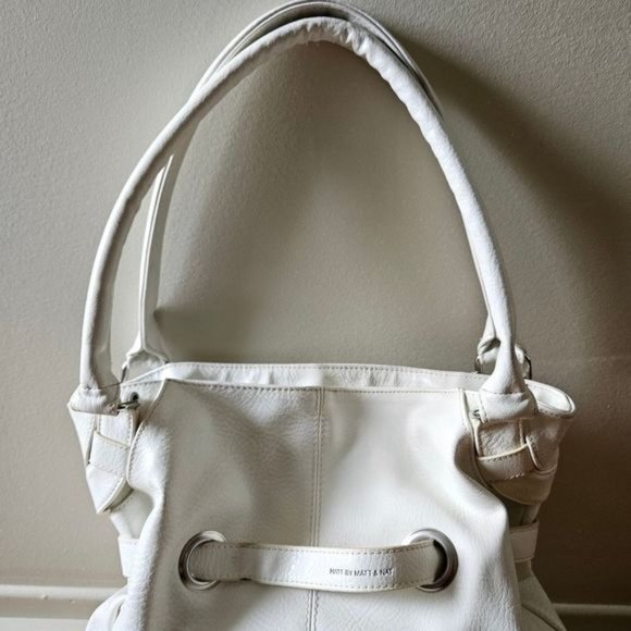 Matt And Nat Vegan Leather Tote Bag White. - Picture 5 of 11